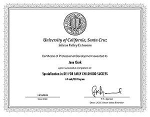 UCSC Silicon Valley Extension Certificate for Specialization